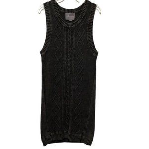 PAPER CRANE SLEEVELESS TUNIC IN WASHED GREY SIZE M